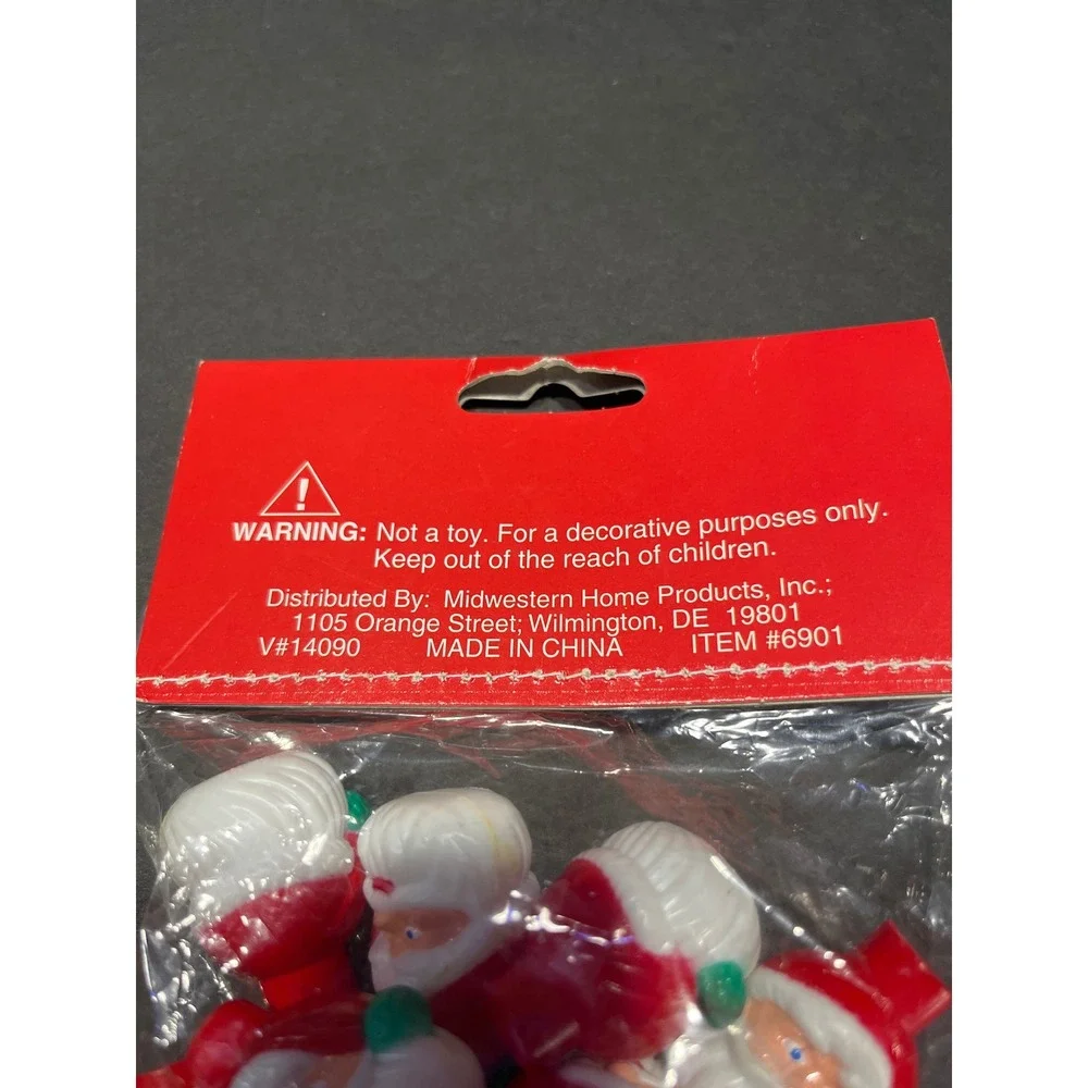 Holiday Traditions 15 Santa Mini Light Covers Christmas Decor Red White 6901 NEW